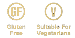 Gluten Free and Suitable for Vegetarians